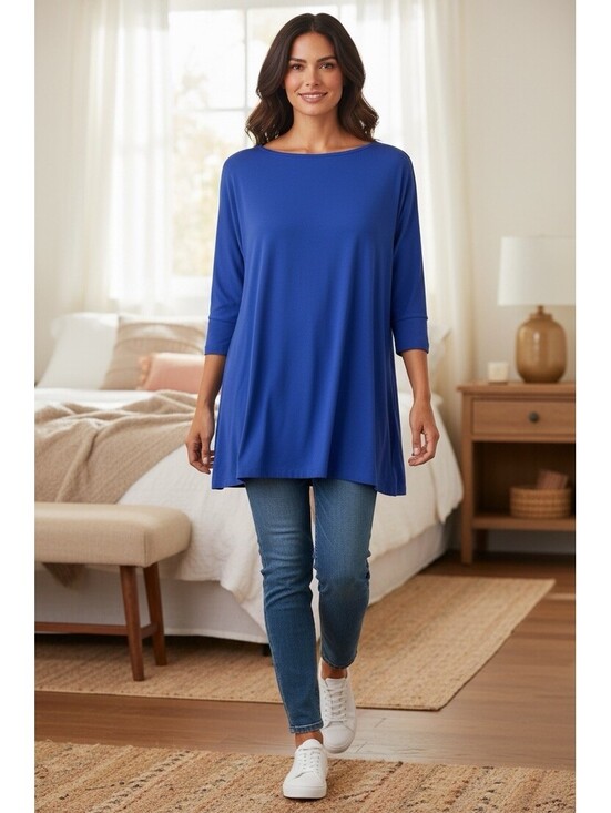 J. Jill Tops - J.JILL Women's Long Sleeve Round Neck Tunic Top XL Blue